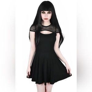 Killstar Absinthe Fishnet Skater Dress